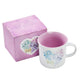 Violet Floral Heart Coffee Mug with Gift Box