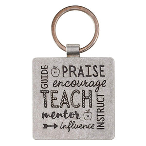 A Great Teacher Keyring Back