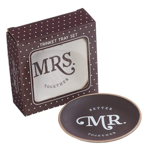 Better Together - Mr. and Mrs. Ring Dishes in Gift box