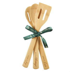 Love, Blessings, Joy Wooden Spoon Set Tied in Ribbon