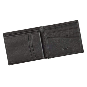 Strong and Courageous Leather Wallet Opened 