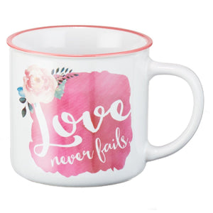 Love Never Fails Coffee Mug