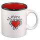 Love Coffee Mug - White with Red