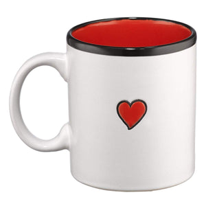 Love Coffee Mug - White with Red Back