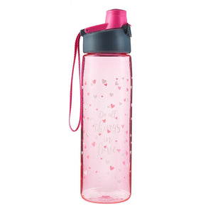 Do All Things in Love Pink Water Bottle