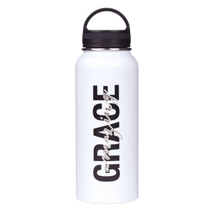 Amazing Grace Wide Mouth Stainless Steel Water Bottle