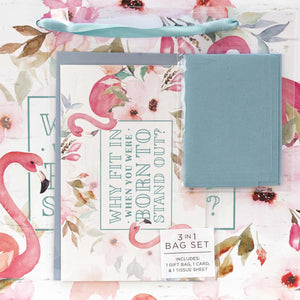  Why Fit In Gift Bag Set with Card and Tissue