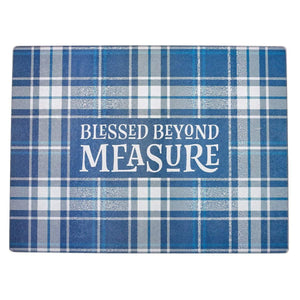 Blessed Beyond Measure Large Glass Cutting Board