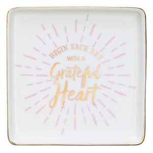 Start Each Day with a Grateful Heart Trinket Dish