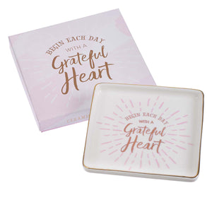 Start Each Day with a Grateful Heart Trinket Dish with Gift Box