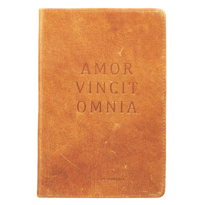 Leather Journal Amor Vincit Omnia Love Conquers All