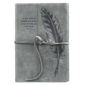 Leather Journal Change the World Leather Wrap