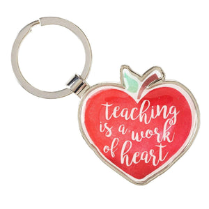 Teaching is a Work of Heart Keychain