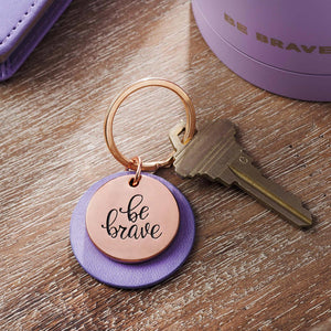 Be Brave Rose Gold Keychain Lifestyle 