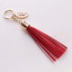 Faith Leather Tassel Keychain Angle