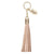 Believe Leather Tassel Keychain  