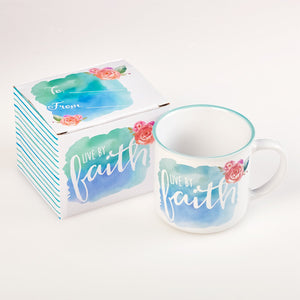 Live By Faith Coffee Mug with Gift Box