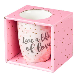 Live a Life of Love Inspirational Mug in Gift Box