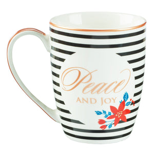 Peace and Joy Christmas Mug Back