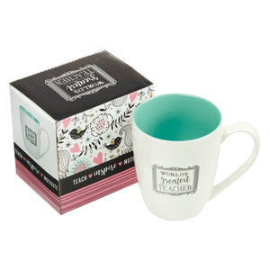 World's Greatest Teacher Coffee Mug with Gift Box