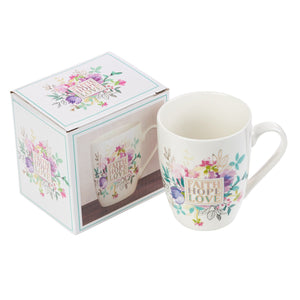 Faith Hope Love Coffee Mug with Gift Box