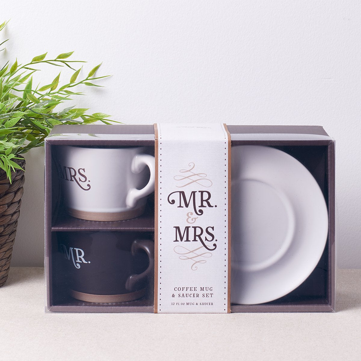 Mr and Mrs, Personalized Heart Shaped Mug Set, Valentine's Day