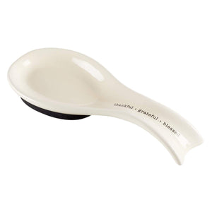 Thankful Grateful Blessed Spoon Rest Angle