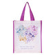 Violet Floral Heart Tote Bag