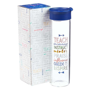 A Great Teacher Glass Water Bottle with Gift Box