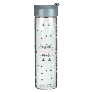 Fearfully and Wonderfully Made Glass Water Bottle