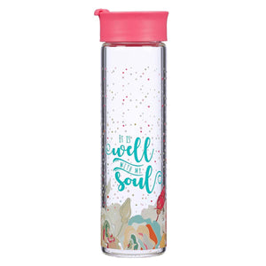 Well With My Soul Glass Water Bottle